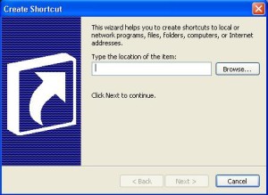 Create new shortcut 