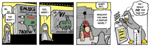 A Cartoon strip on editors